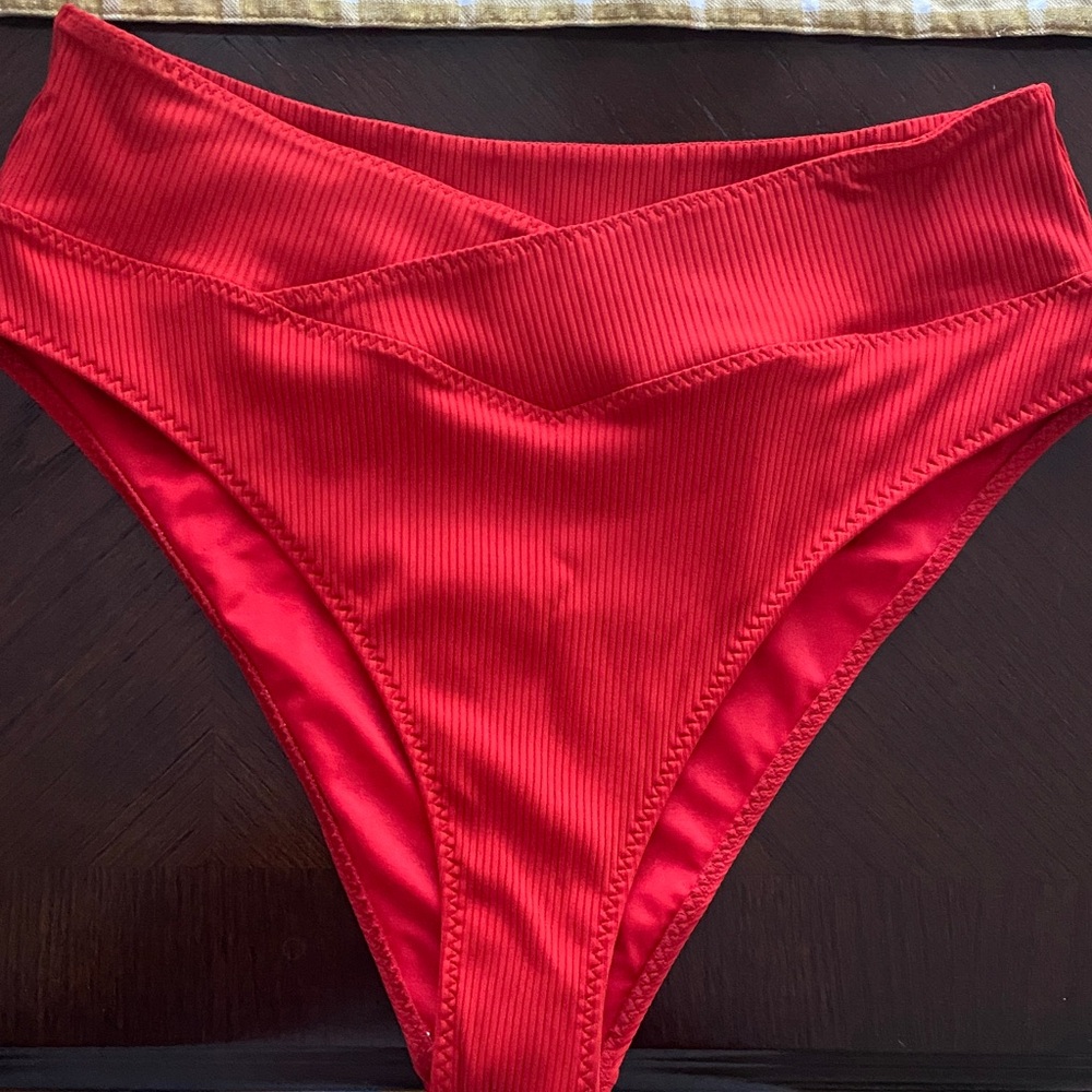 Fabletics High-Waisted Cross Over Swim Bottom